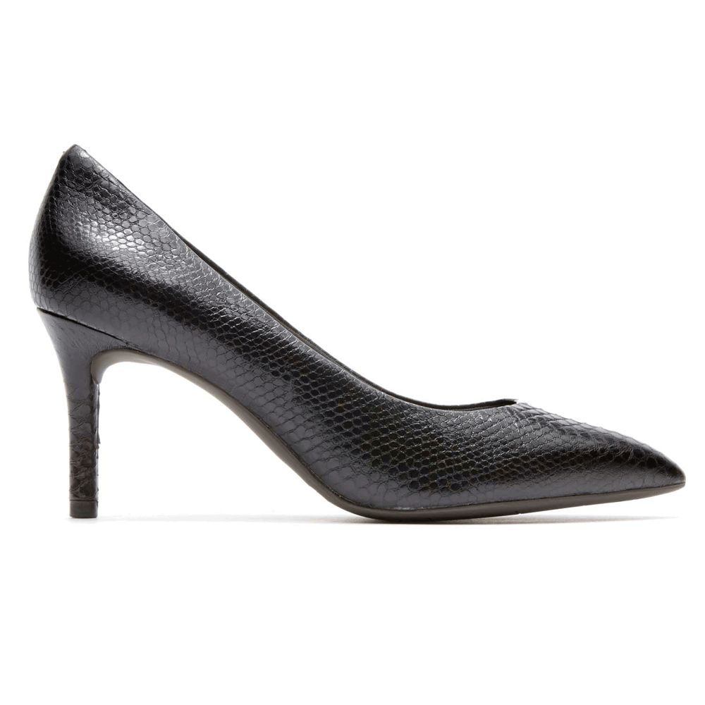 Pantofi Cu Toc Rockport Dama Total Motion 75Mm Pointed Toe Heel Negru - Romania 1523-NMEVL